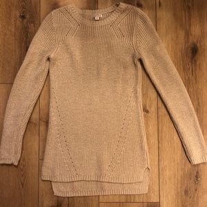 Cream Knit Long Sleeve Sweater